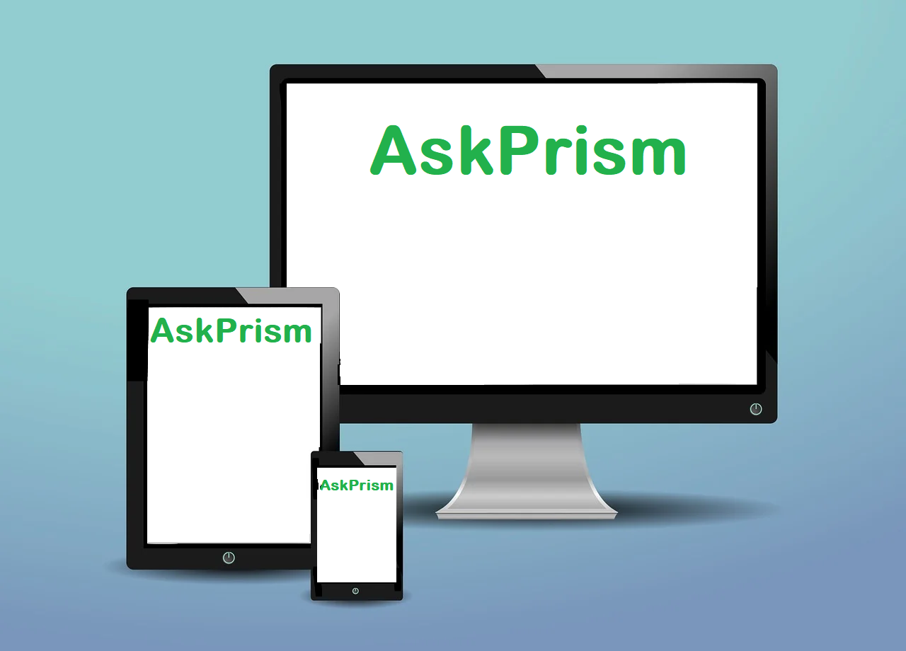 AskPrism Text on Desktop, Phone and Tablet